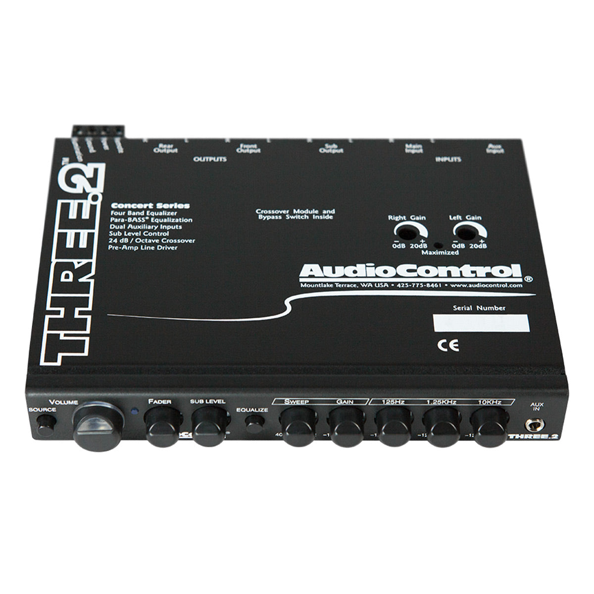 AudioControl Three.2 In-Dash Equalizer/Crossover with AUX Inputs