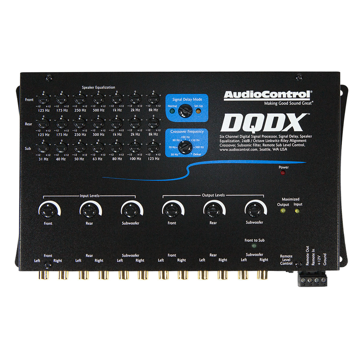 AudioControl DQDX Digital Signal Processor with EQ, Crossover, and Signal Delay