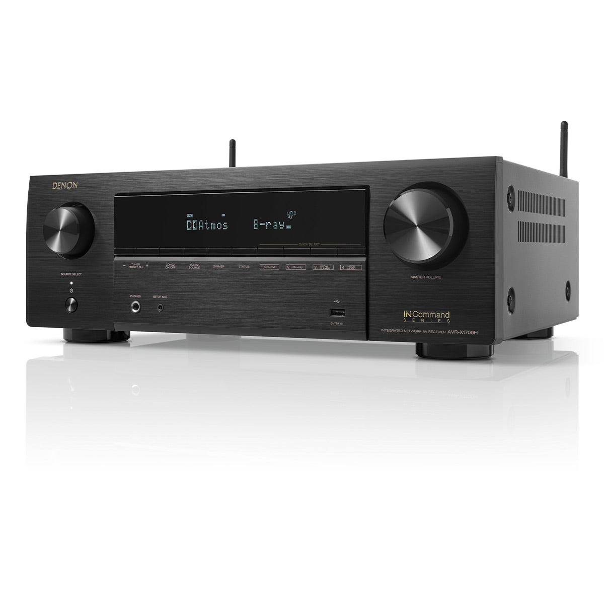 Denon AVR-X1700H 7.2ch 8K Home Theater Receiver with 3D Audio, Voice  Control, and HEOS Built-In