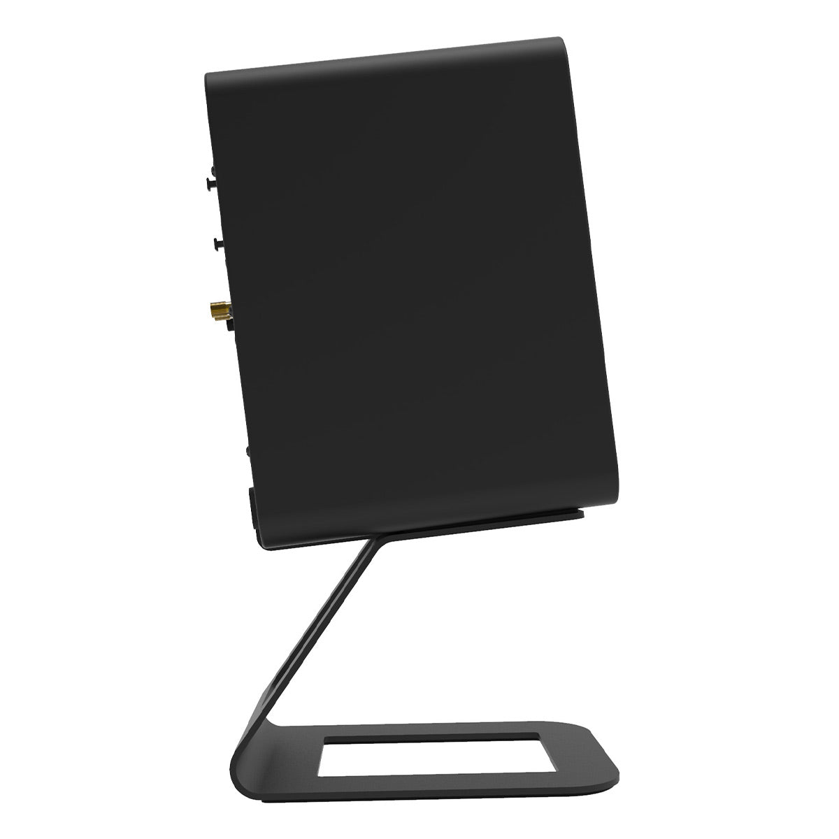 Kanto YU6 Powered Bookshelf Speakers (Walnut) with SE6 Elevated Desktop Speaker Stands (Black)