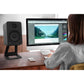 Kanto YU6 Powered Bookshelf Speakers (Walnut) with SE6 Elevated Desktop Speaker Stands (Black)