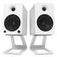 Kanto YU6 Powered Bookshelf Speakers (Matte White) with SE6 Elevated Desktop Speaker Stands (White)