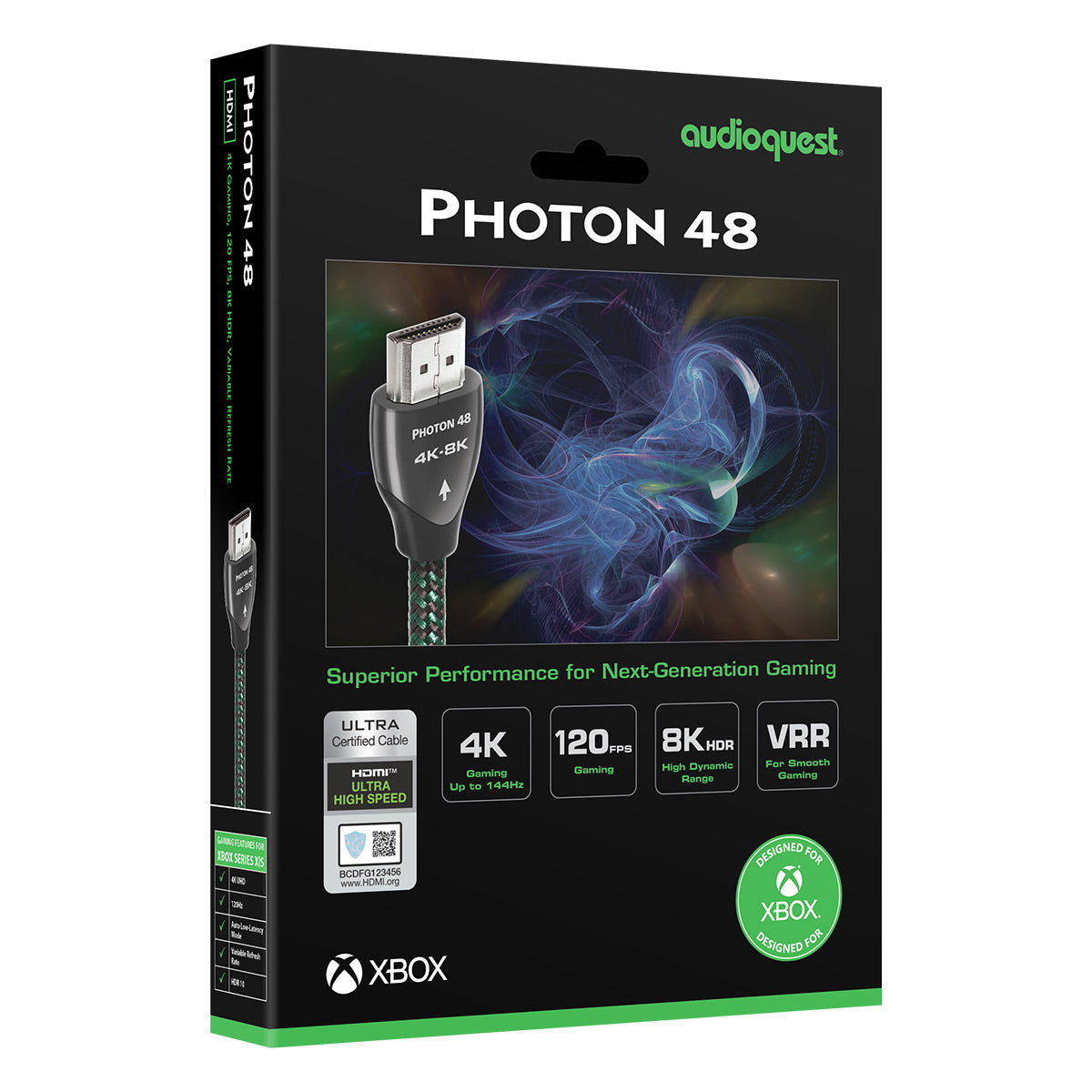 AudioQuest Photon 48 4K-8K 48Gbps Ultra High Speed HDMI Cable for Xbox - 4.9 ft. (1.5m)