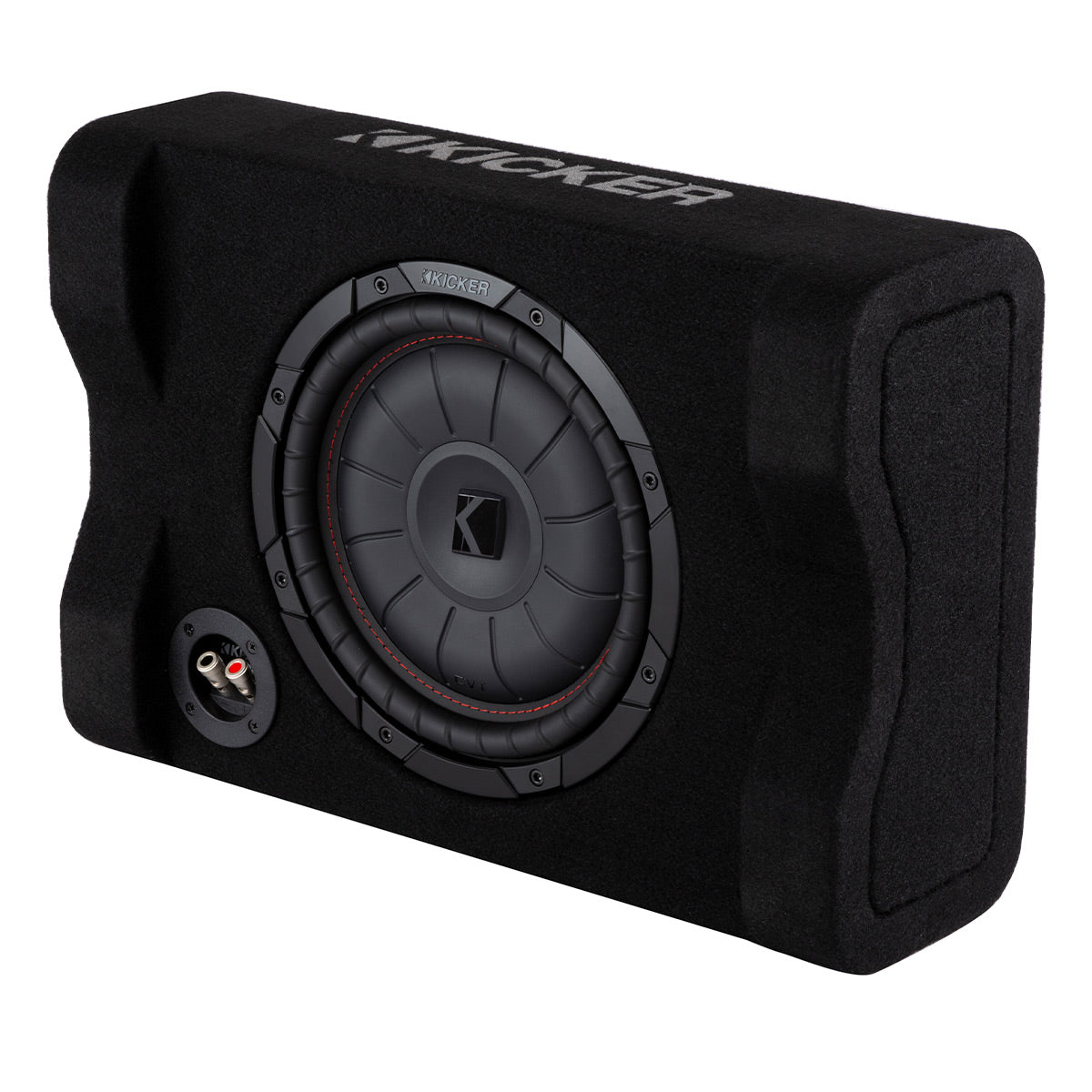 Kicker 48CVTDF102 Sealed Down-Firing Enclosure with 10" 2-Ohm Subwoofer