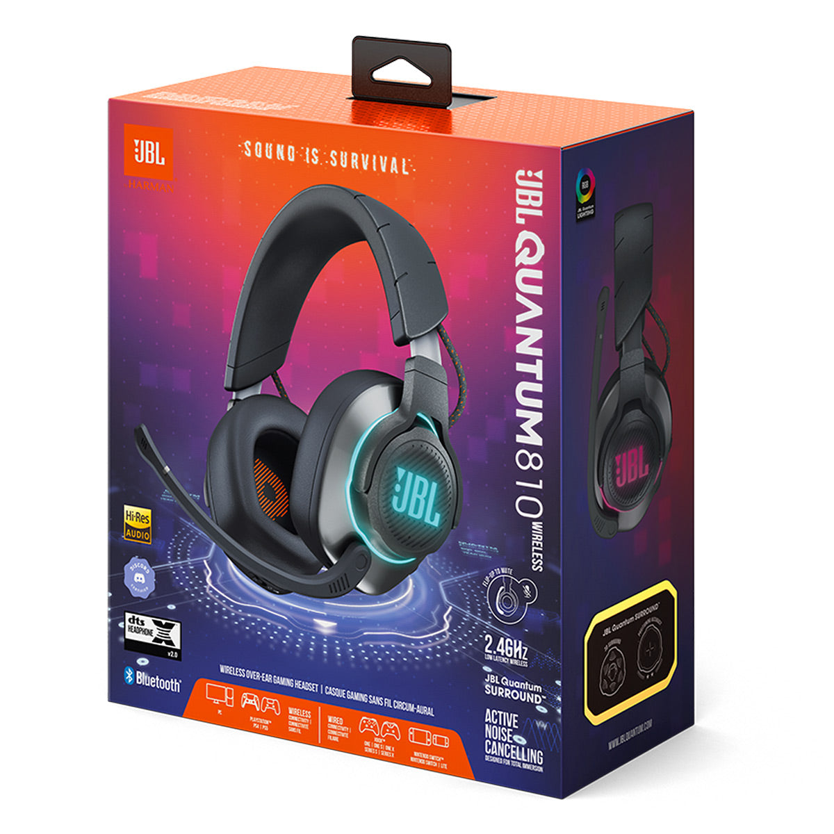JBL Quantum 810 Wireless Over-Ear Gaming Headset with Active Noise Cancelling & Bluetooth