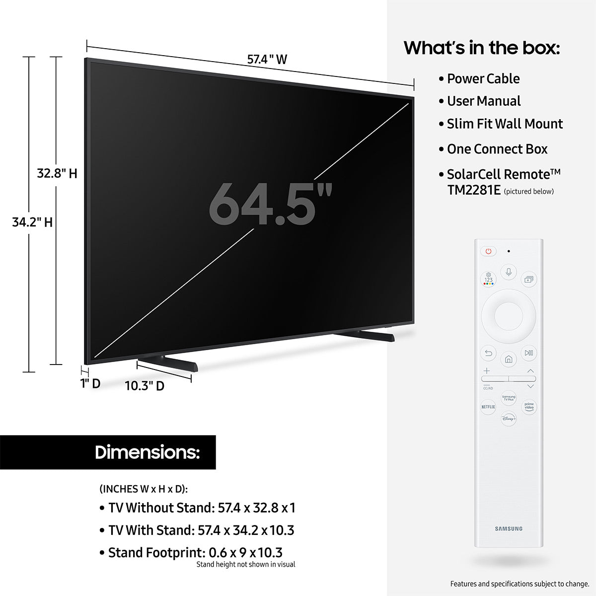 Samsung QN65LS03BA 65" The Frame QLED 4K Smart TV (2022)