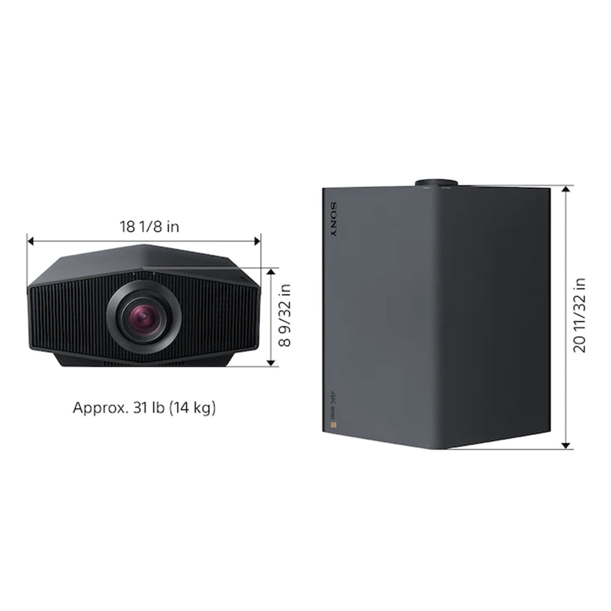 Sony VPL-XW5000ES 4K HDR Laser Home Theater Projector with Wide Dynamic Range Optics, 95% DCI-P3 Wide Color Gamut, & 2,000 Lumen Brightness (Black)