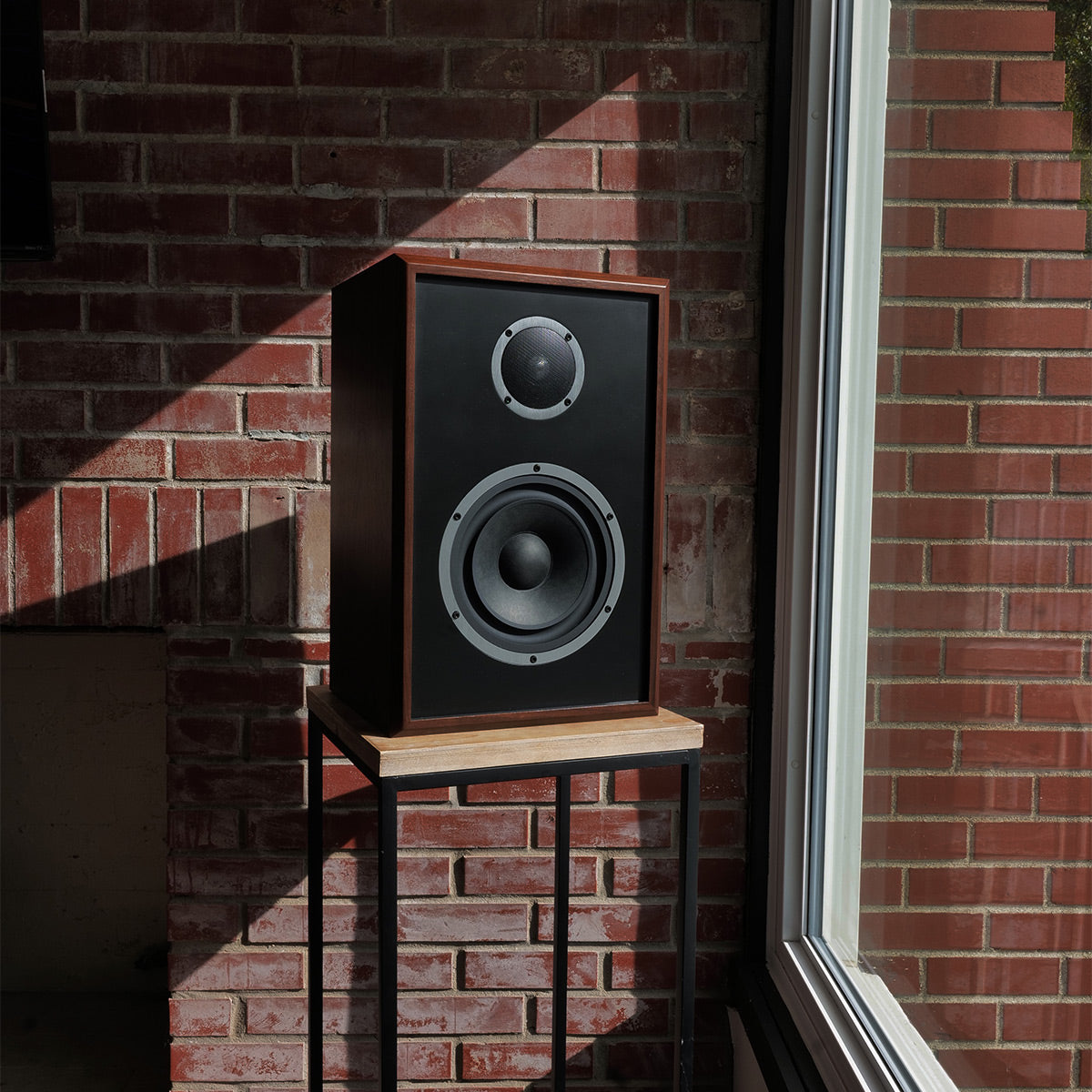 KLH Model Three 2-way 8-inch Acoustic Suspension Bookshelf Speaker - Each (West African Mahogany)