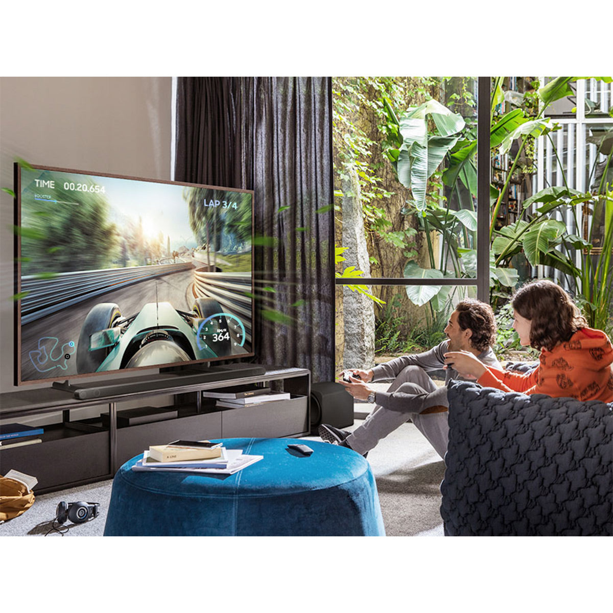 Samsung TV LED 55, UHD, 4K, SMART, Q-Symphony, 20W, PC On TV, eEARC/TAP, View con Movil, Negro