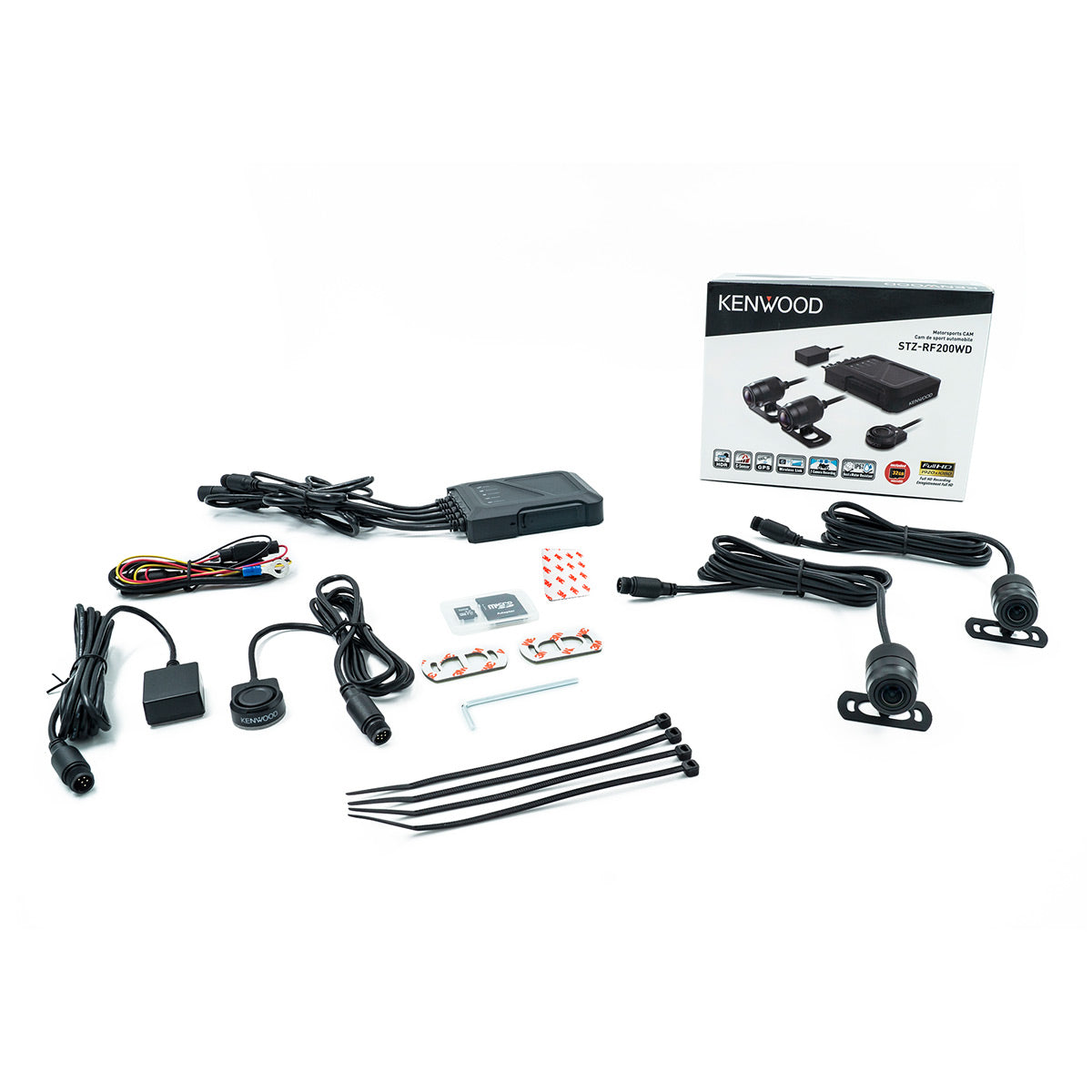 Kenwood STZ-RF200WD Motorsports HD Dash Cam with GPS and Rear-View Camera