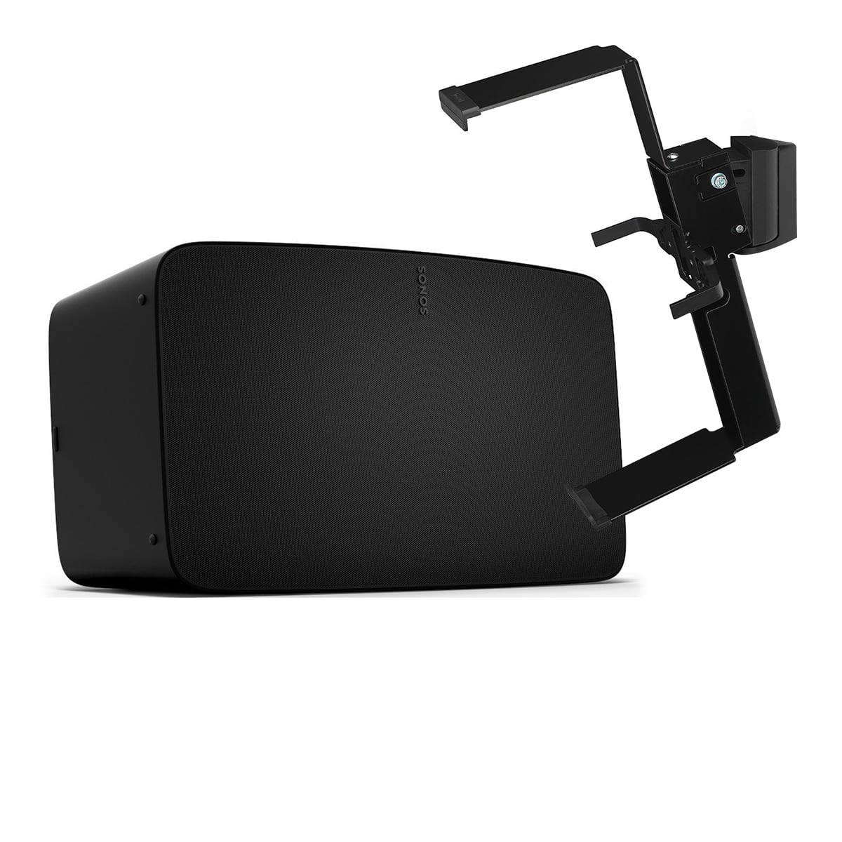 Sonos Five Wireless Speaker for Streaming Music (Black) with Flexson Vertical Wall Mount (Black) - Each