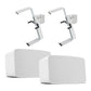 Sonos Five Wireless Speaker for Streaming Music (White) with Flexson Vertical Wall Mount (White) - Pair