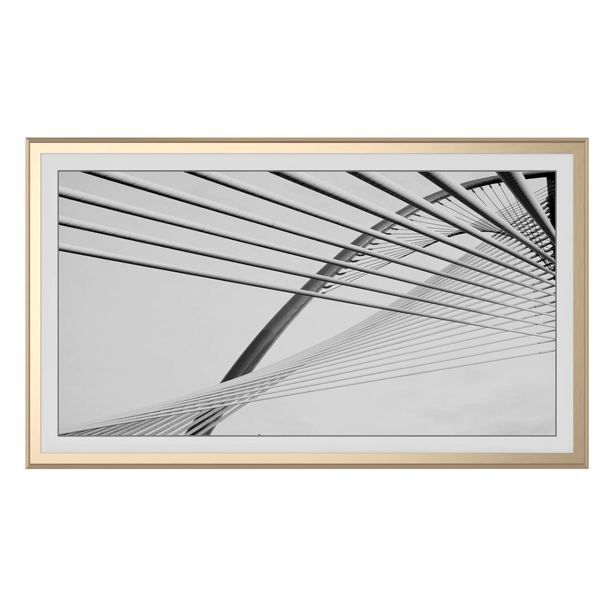 Deco TV Frames 85" Alloy Scoop Frame for Samsung The Frame TV 2021-2024 (Pale Gold)