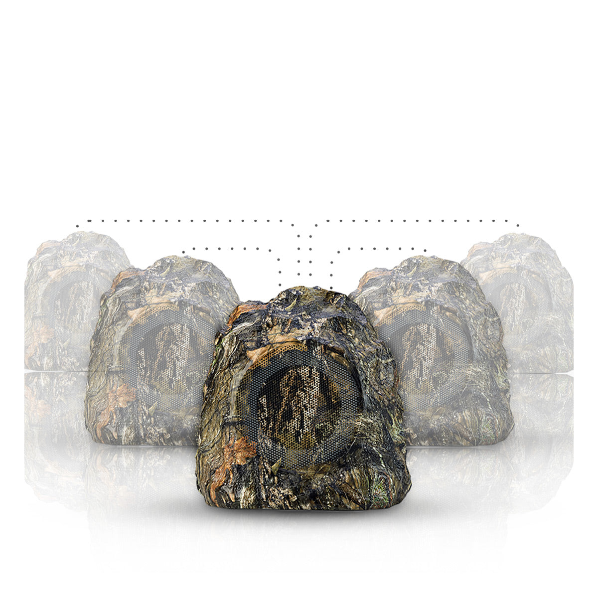 iHome iHRK-400MOBC-PR Rechargeable Bluetooth Outdoor Mossy Oak Break-up Country Camo Rock Speakers with TWS Linking - Pair
