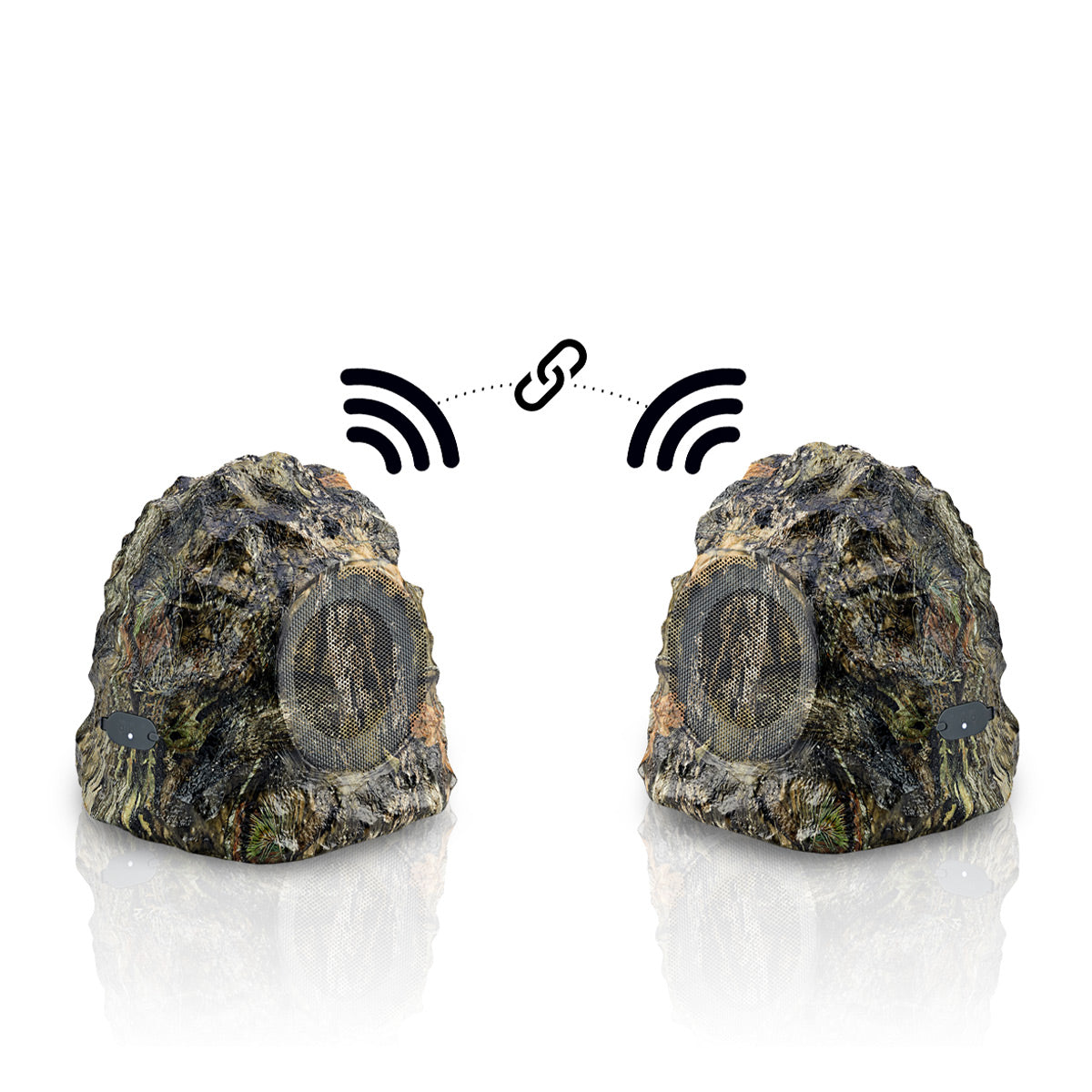 iHome iHRK-400MOBC-PR Rechargeable Bluetooth Outdoor Mossy Oak Break-up Country Camo Rock Speakers with TWS Linking - Pair
