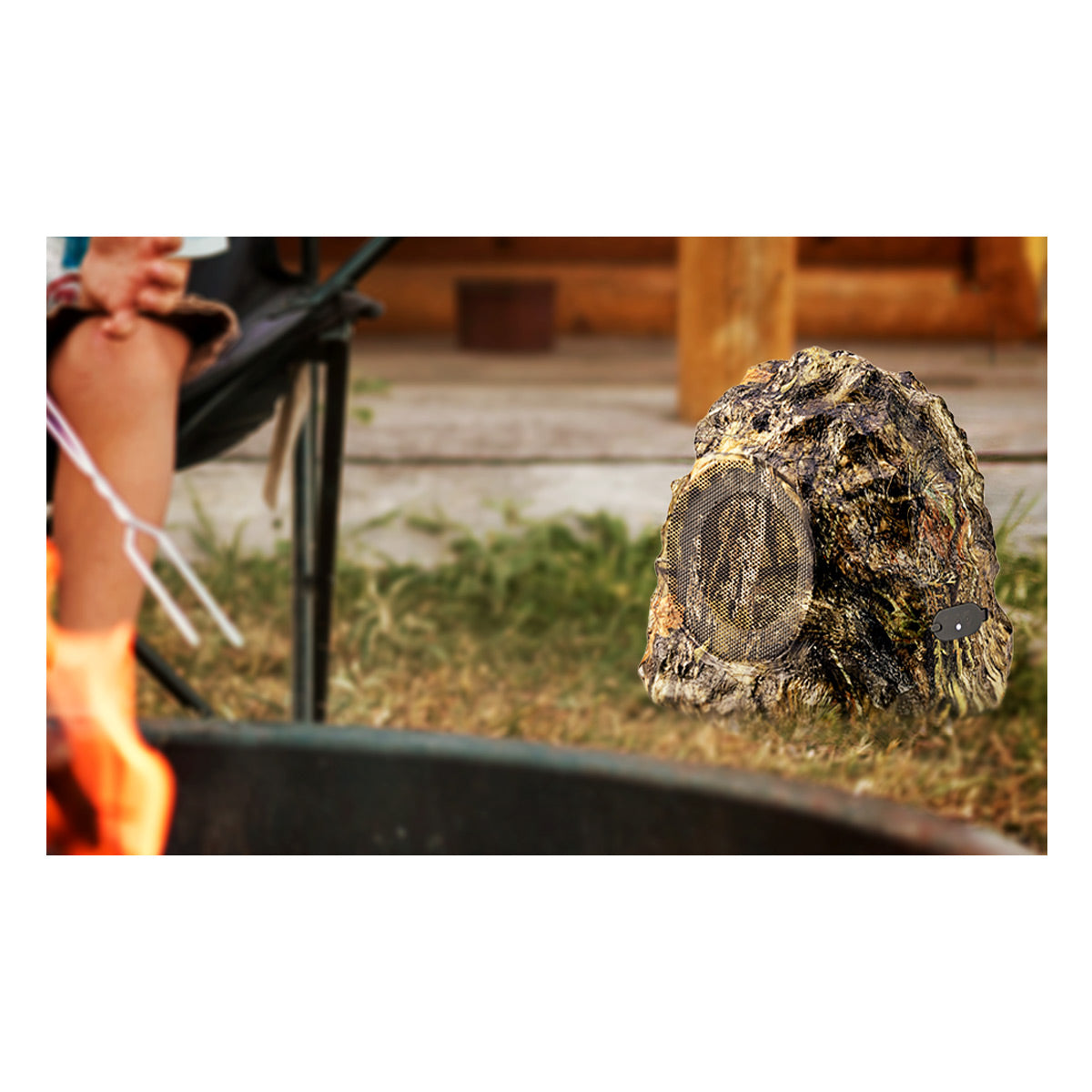 iHome iHRK-400MOBC-PR Rechargeable Bluetooth Outdoor Mossy Oak Break-up Country Camo Rock Speakers with TWS Linking - Pair