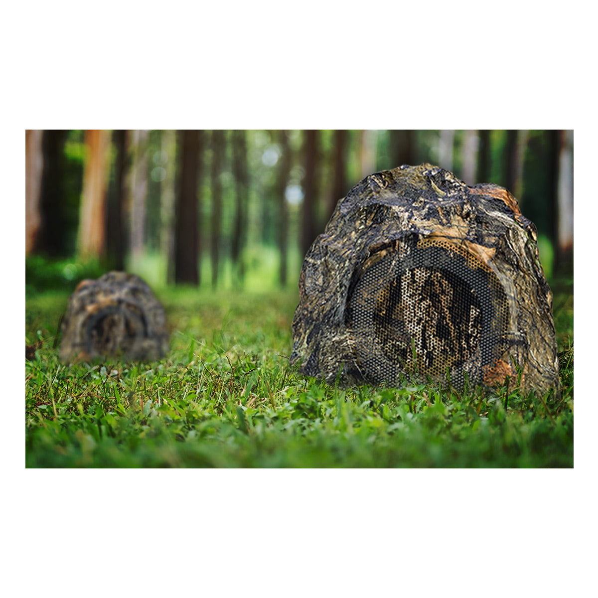 iHome iHRK-400MOBC-PR Rechargeable Bluetooth Outdoor Mossy Oak Break-up Country Camo Rock Speakers with TWS Linking - Pair