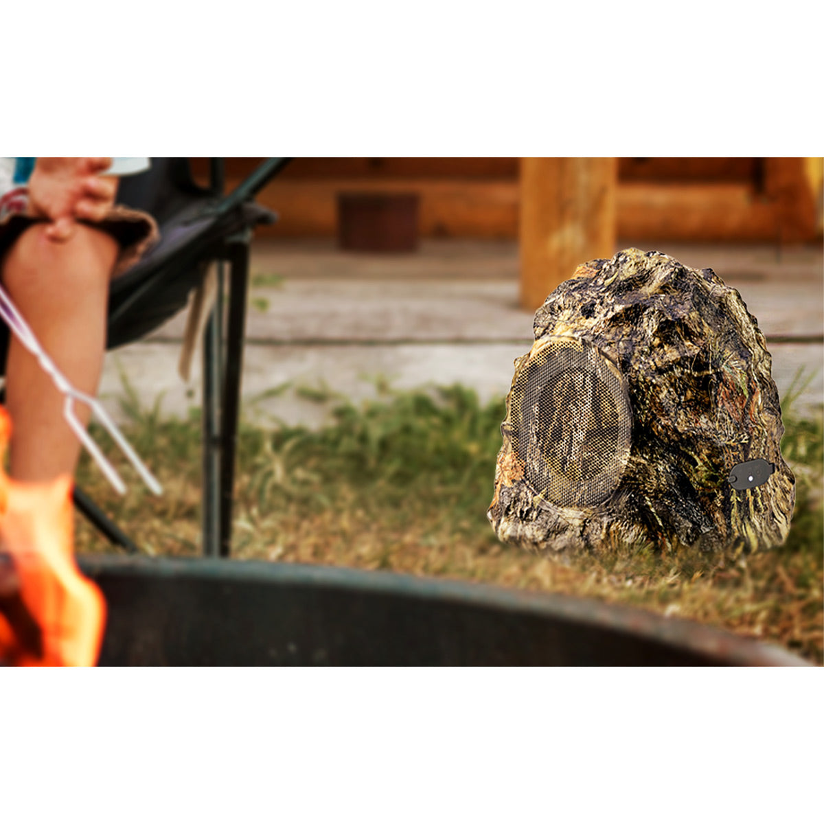 iHome iHRK-400MOBC-PR Rechargeable Bluetooth Outdoor Mossy Oak Break-up Country Camo Rock Speakers with TWS Linking - Pair