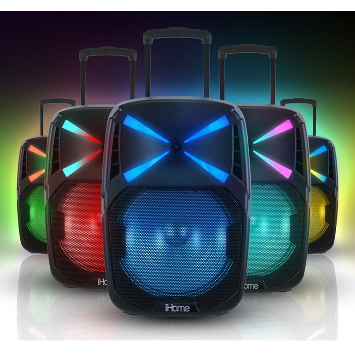 iHome iHPA-1500LT 15" Portable Bluetooth Party Speaker with LED Lights