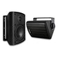 iHome IHSI-W400BT-PR-BLK 4" Waterproof Mountable Outdoor Bluetooth Speakers - Pair (Black)