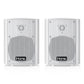 iHome iHSI-W525BT-PR-WHT 5.25" Waterproof Mountable Outdoor Bluetooth Speakers - Pair (White)