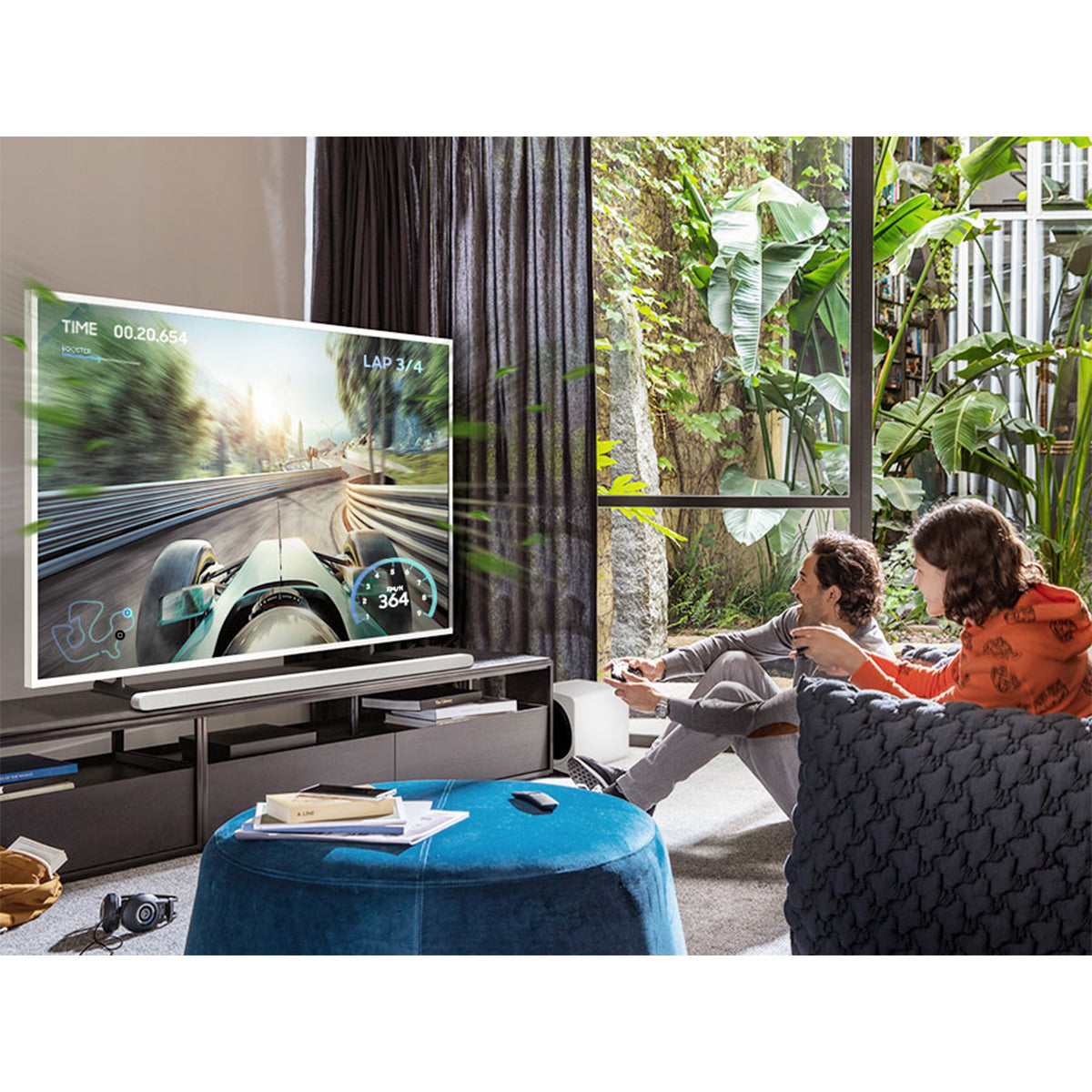 Samsung QN55LST7TA 55" The Terrace QLED 4K UHD Outdoor Smart TV with HW-S800B Ultra Slim Wireless 3.1.2Ch Soundbar System with Dolby Atmos (Black)