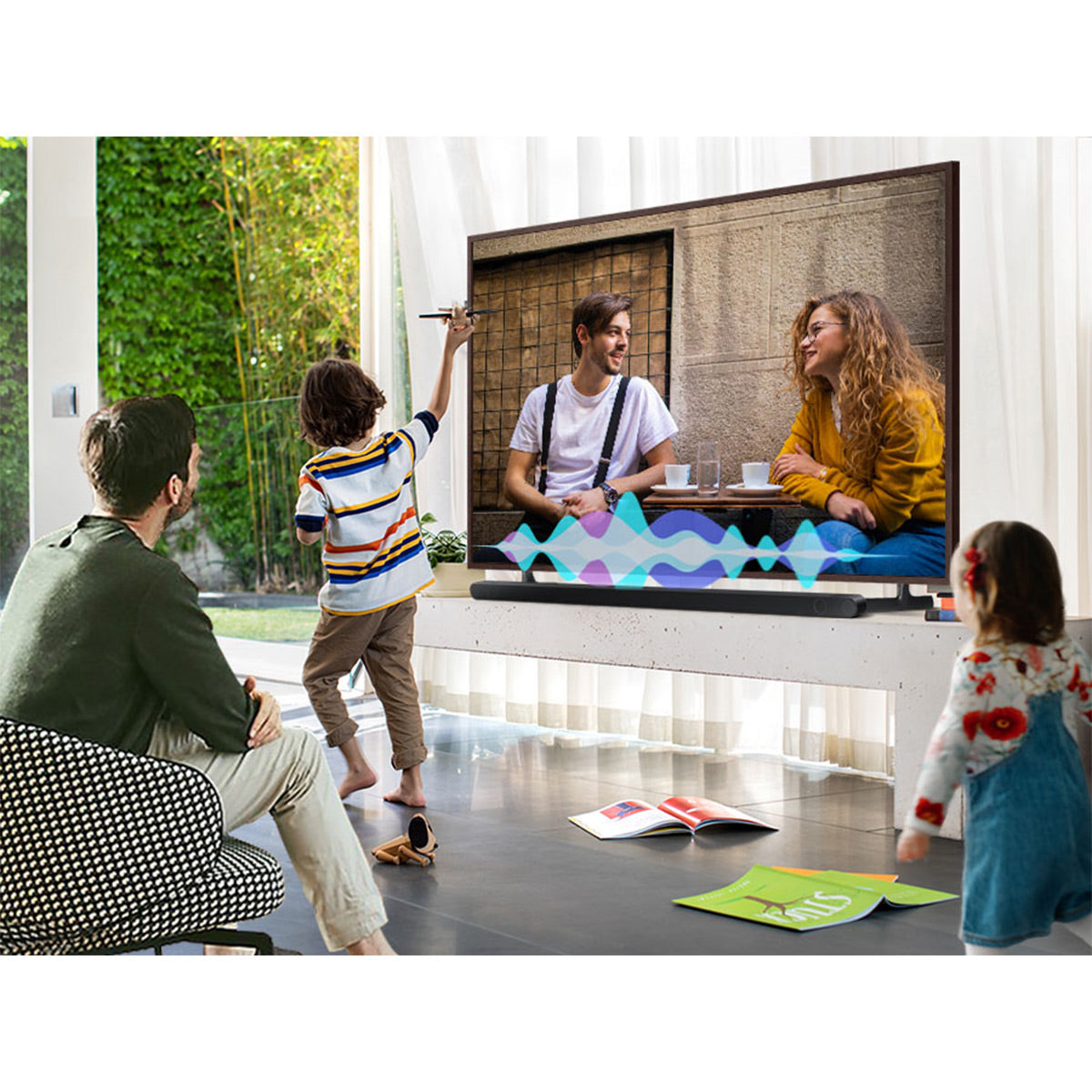 Samsung QN55LST7TA 55" The Terrace QLED 4K UHD Outdoor Smart TV with HW-S800B Ultra Slim Wireless 3.1.2Ch Soundbar System with Dolby Atmos (Black)