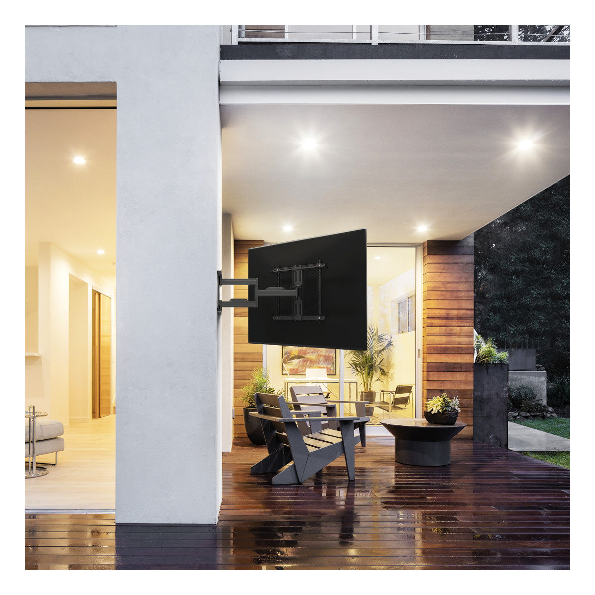 Samsung QN55LST7TA 55" The Terrace QLED 4K UHD Outdoor Smart TV with Kanto PDX700G Full Motion Outdoor TV Mount