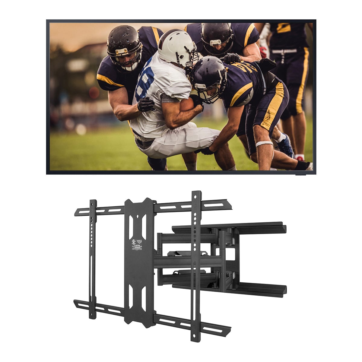Samsung QN55LST7TA 55" The Terrace QLED 4K UHD Outdoor Smart TV with Kanto PDX650 Articulating Full Motion TV Mount for 37" - 75" TV (Black)
