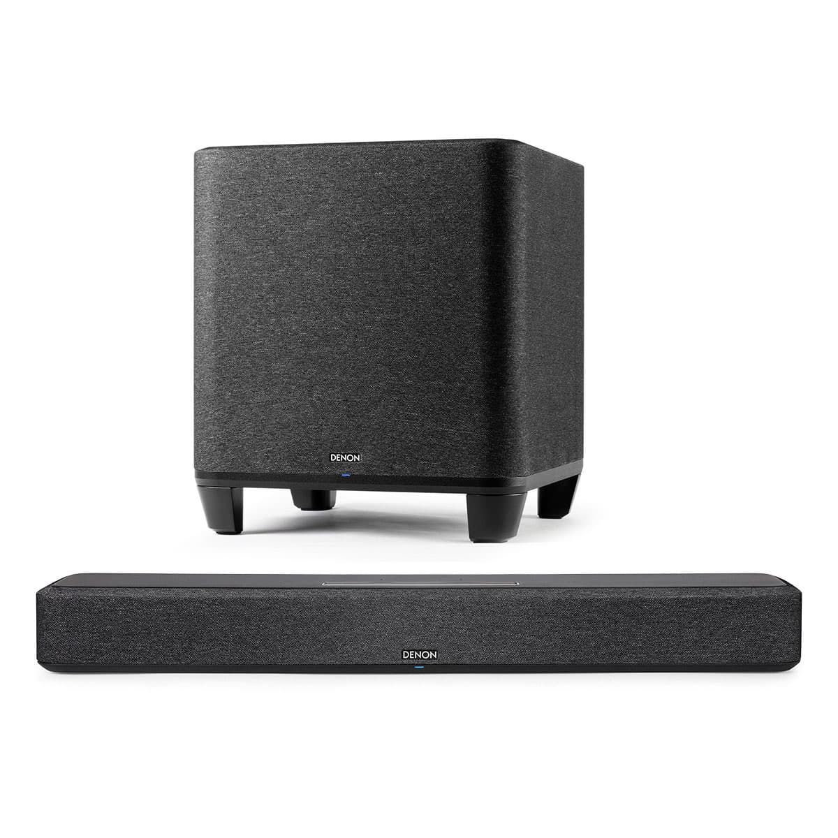 Denon Home Sound Bar 550 with Dolby Atmos and HEOS Built-in and Denon Home Wireless 8" Subwoofer with HEOS
