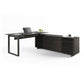 BDI Corridor 6531 Modern Shaped L-Shaped Executive Desk (Charcoal Stained Ash)