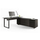 BDI Corridor 6531 Modern Shaped L-Shaped Executive Desk (Charcoal Stained Ash)