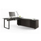 BDI Corridor 6531 Modern Shaped L-Shaped Executive Desk (Charcoal Stained Ash)