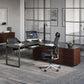 BDI Corridor 6531 Modern Shaped L-Shaped Executive Desk (Walnut)