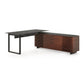 BDI Corridor 6531 Modern Shaped L-Shaped Executive Desk (Walnut)