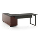 BDI Corridor 6531 Modern Shaped L-Shaped Executive Desk (Walnut)