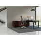 BDI Corridor 6531 Modern Shaped L-Shaped Executive Desk (Walnut)