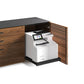 BDI Corridor 6531 Modern Shaped L-Shaped Executive Desk (Natural Walnut)