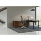 BDI Corridor 6531 Modern Shaped L-Shaped Executive Desk (Natural Walnut)