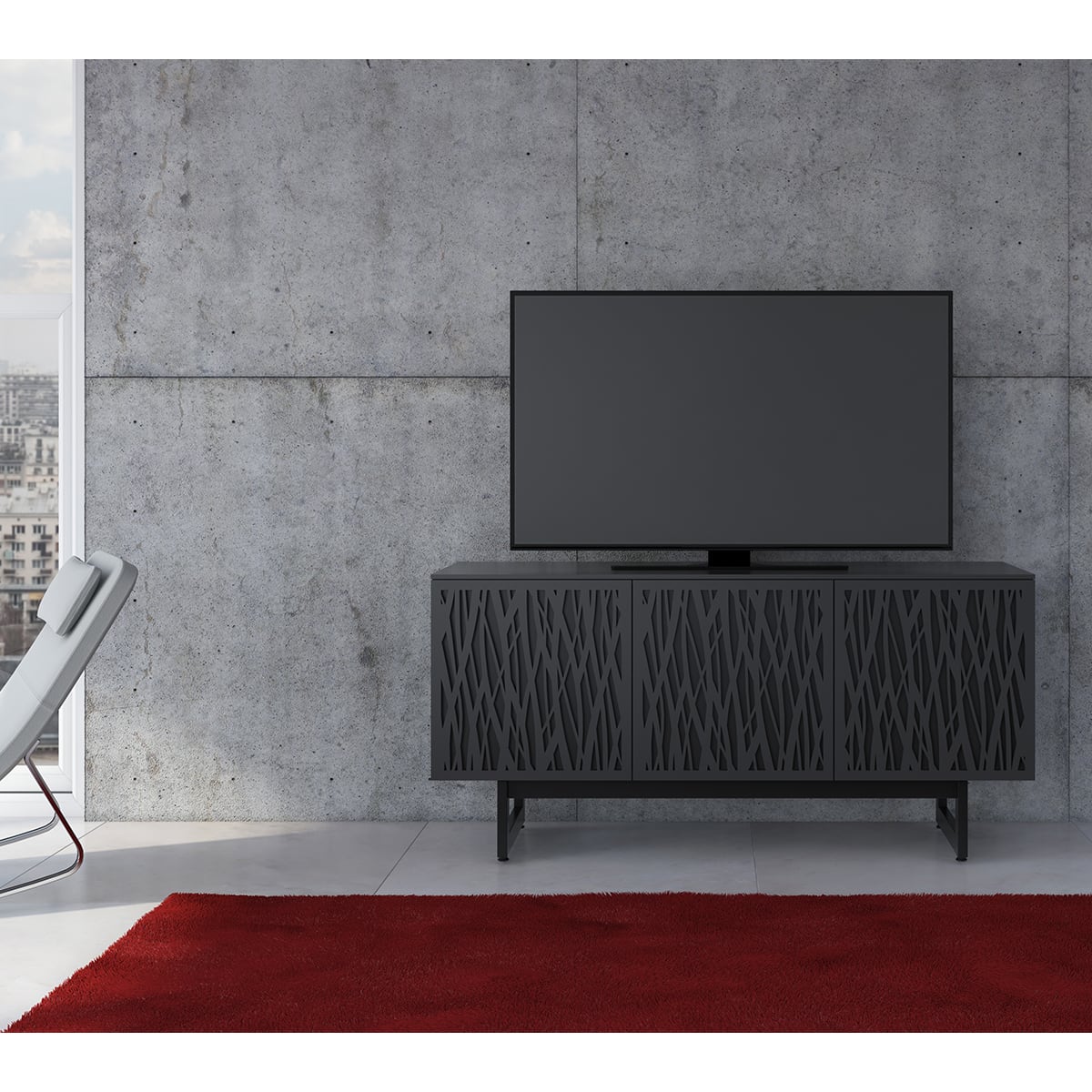 BDI Element 8777-ME Wheat Media Cabinet (Charcoal)