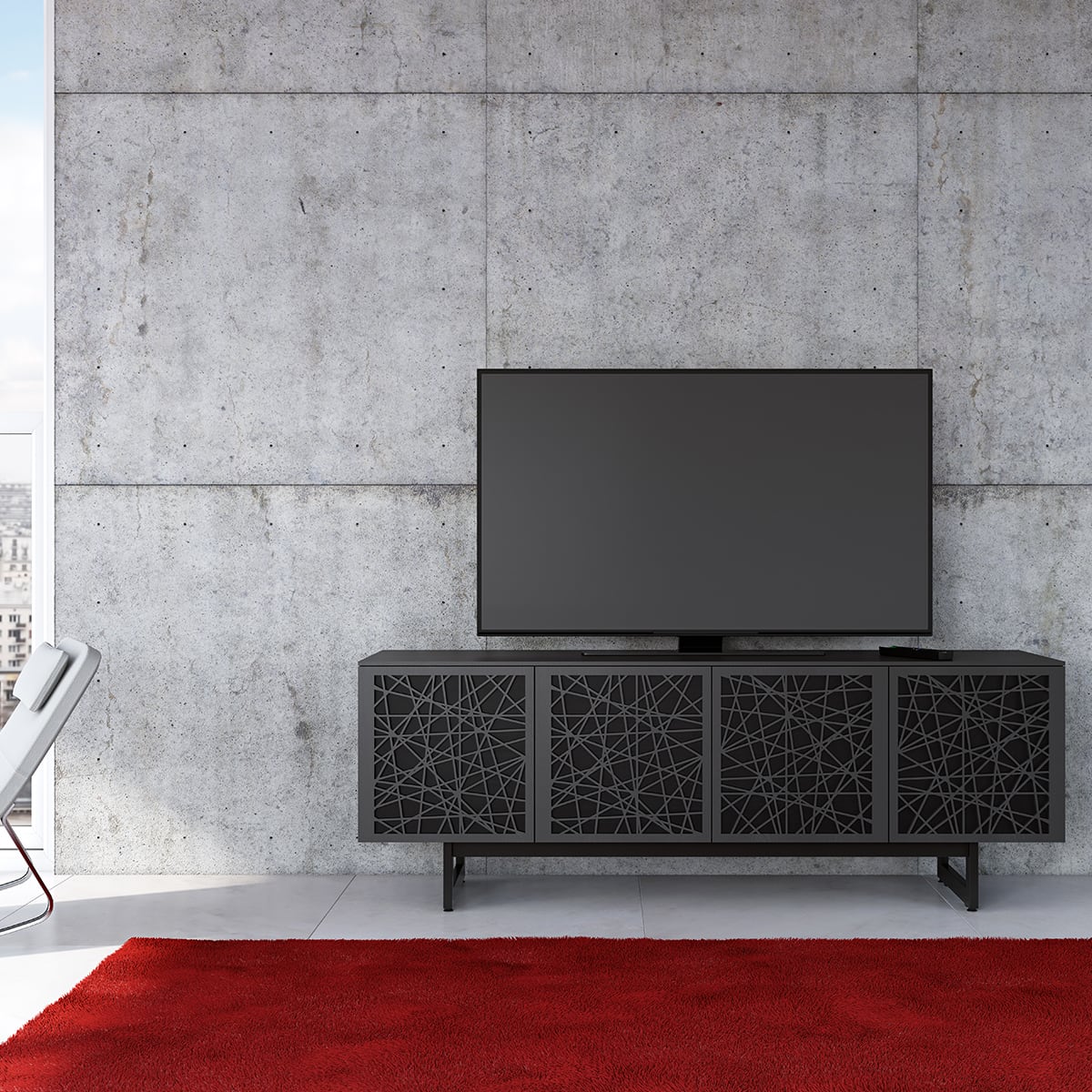 BDI Element 8779-ME Ricochet Media Cabinet (Charcoal)