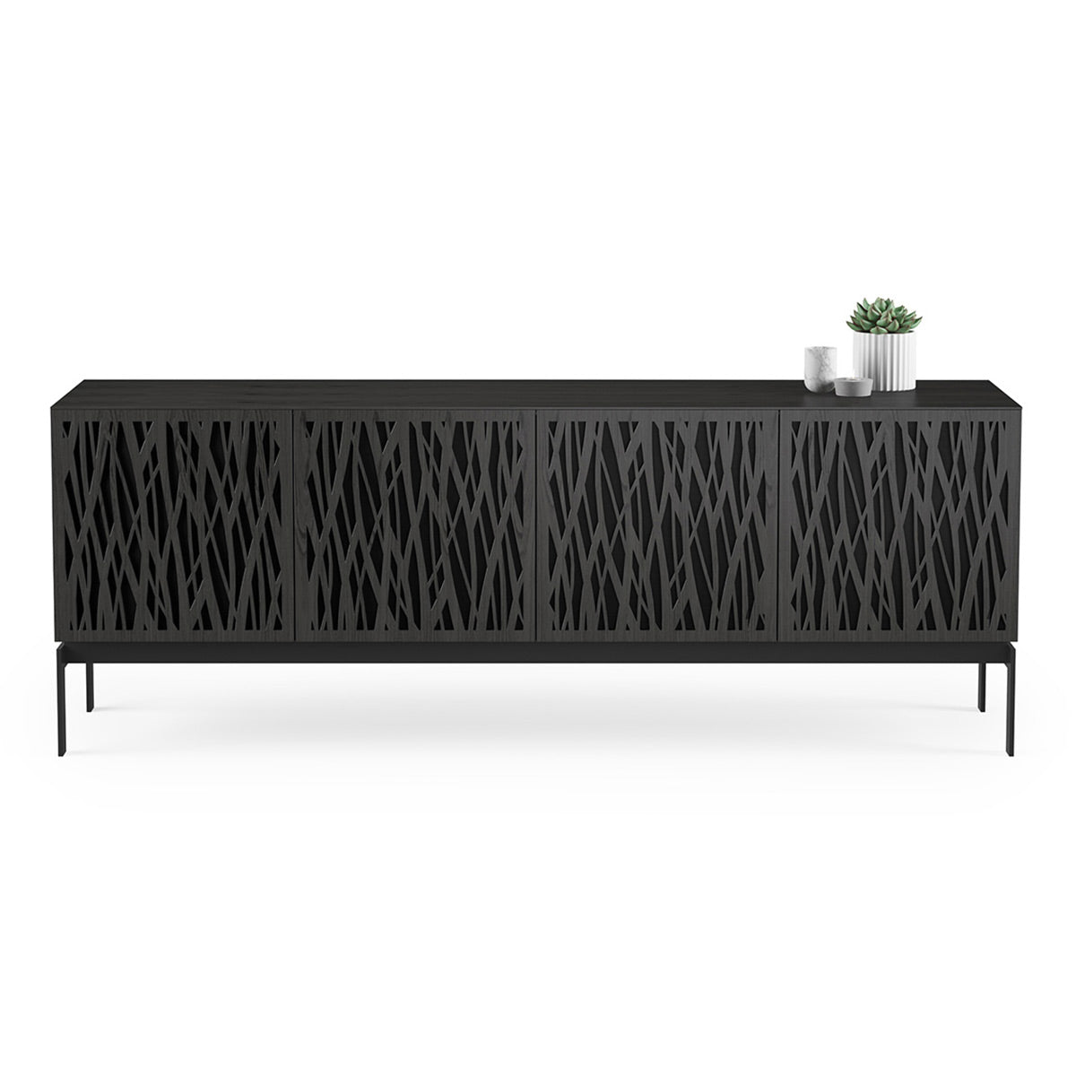 BDI Elements 8779 Wheat Storage Console (Charcoal)