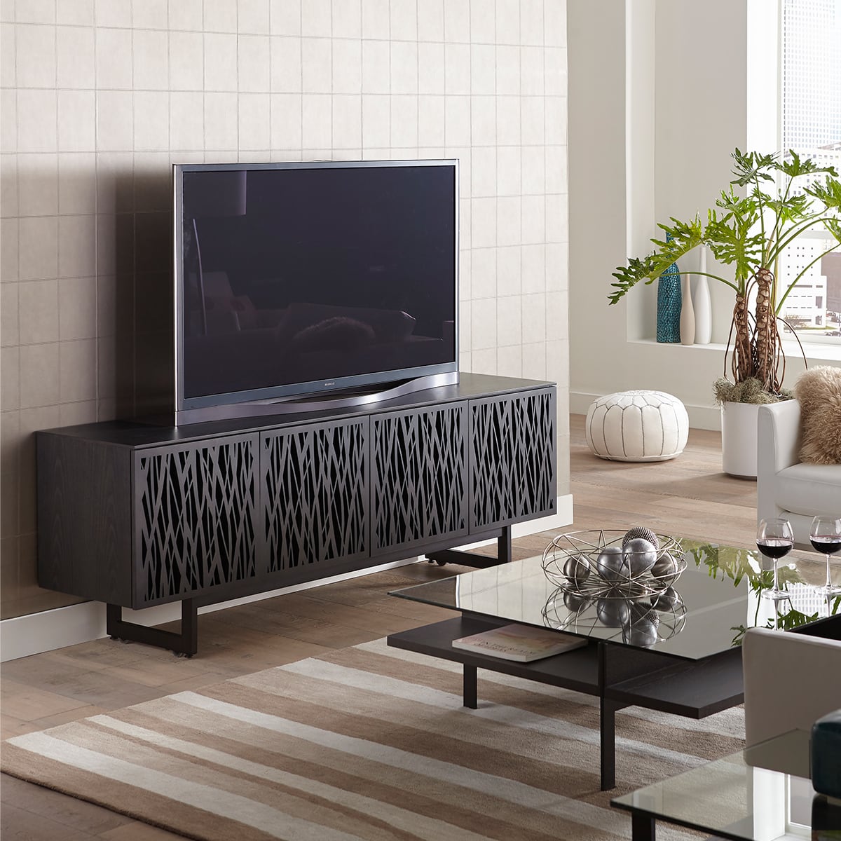 BDI Element 8779-ME Wheat Media Cabinet (Charcoal)