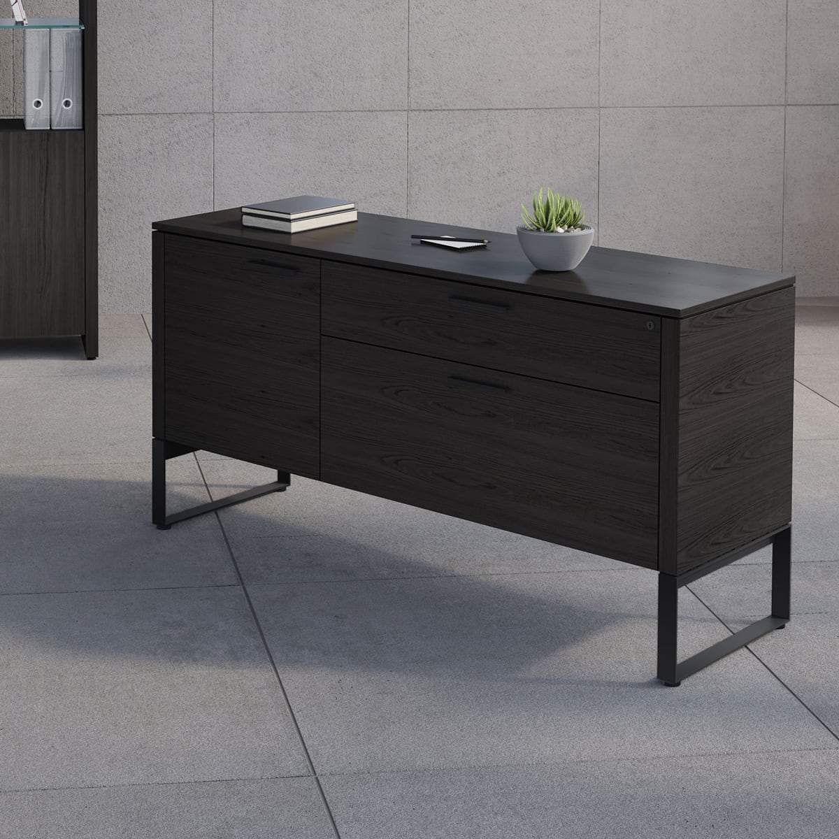 BDI Linea 6220 Multifunction Cabinet (Charcoal Stained Ash)