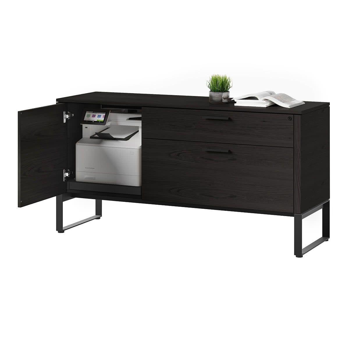 BDI Linea 6220 Multifunction Cabinet (Charcoal Stained Ash)