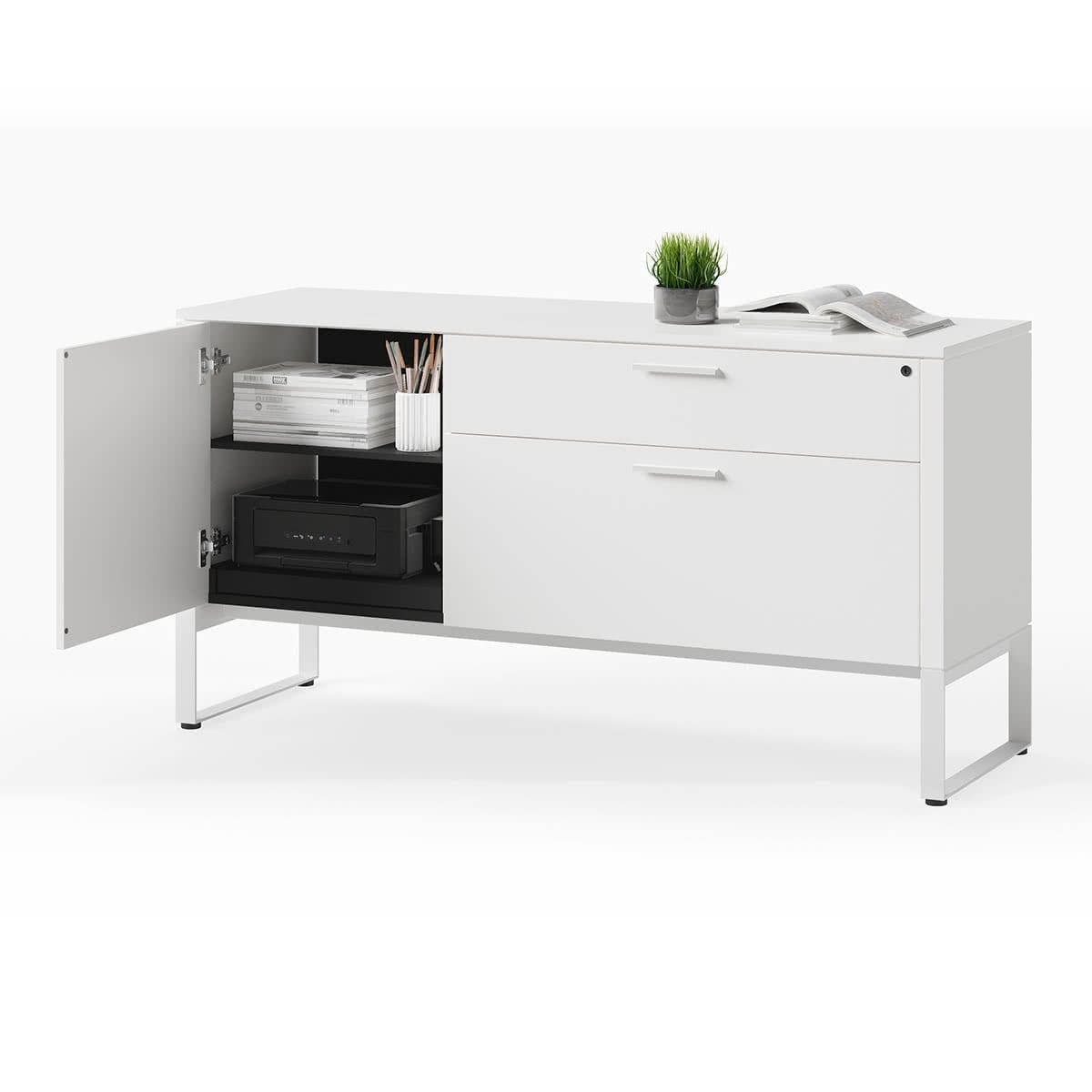 BDI Linea 6220 Multifunction Cabinet (Satin White)