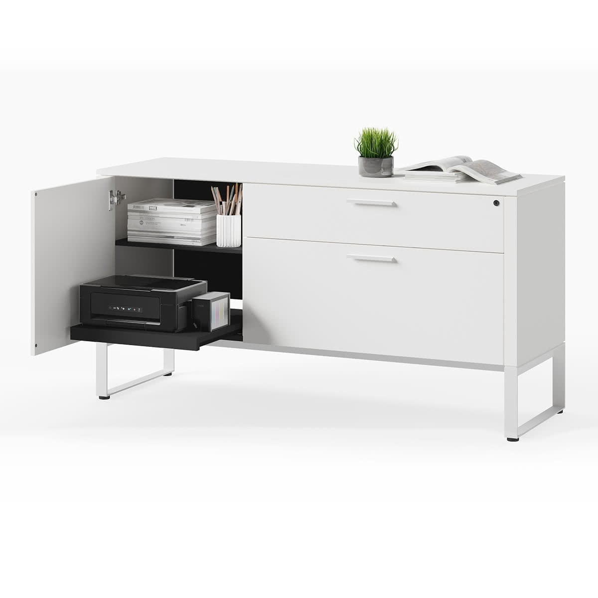 BDI Linea 6220 Multifunction Cabinet (Satin White)