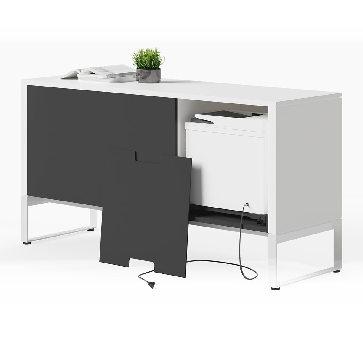BDI Linea 6220 Multifunction Cabinet (Satin White)