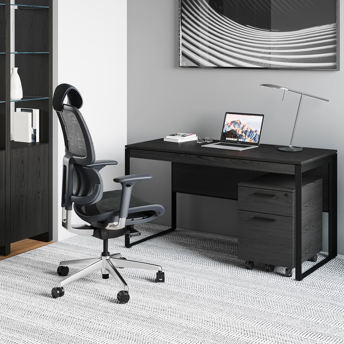 BDI Linea 6221 Desk (Charcoal Stained Ash)