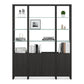 BDI Linea 3 Shelf 66" Wide Shelving System (Charcoal Stained Ash)
